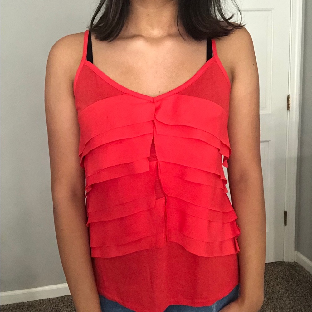 Red cami top